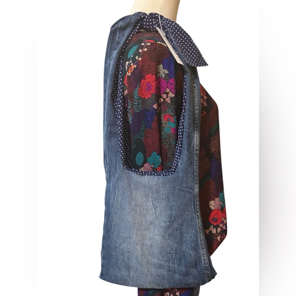 Handcrafted denim 3pc Shoulder Bag set by Peaceful Palm Creations